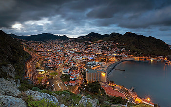 Madeira Travels, Machico Bay beauty, Mountainous charm, Coastal splendor HD wallpaper