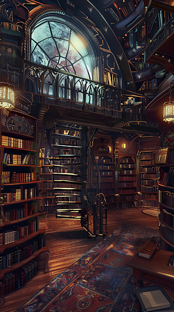 Explore Library Heights - Now!, book, library, stairs HD phone wallpaper