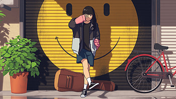 Keep Smiling Anime Girl , anime-girl, anime, artist, artwork, digital-art HD wallpaper