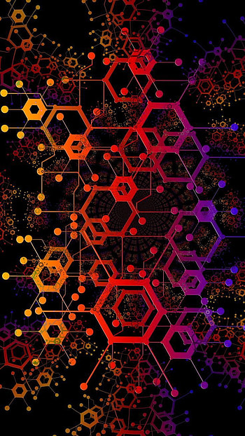 Red Geometric HD phone wallpaper