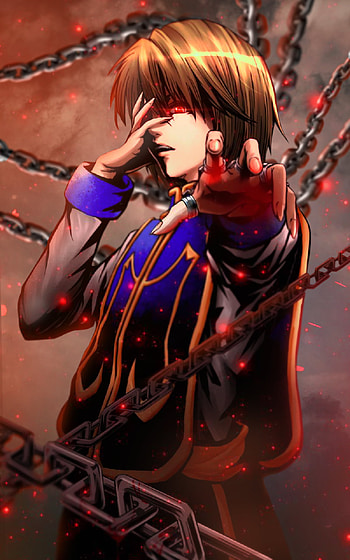 Kurapika wallpap, hunter x hunter, black hair, pink, hxh HD phone wallpaper