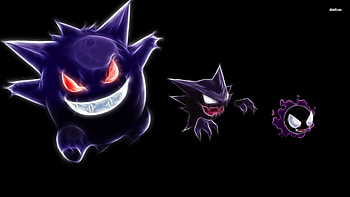 Gengar, Haunter and Gastly in Pokemon - Game . HD wallpaper