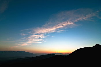 Nature, Sunset, Sky, Mountains, Clouds, Horizon, California HD wallpaper