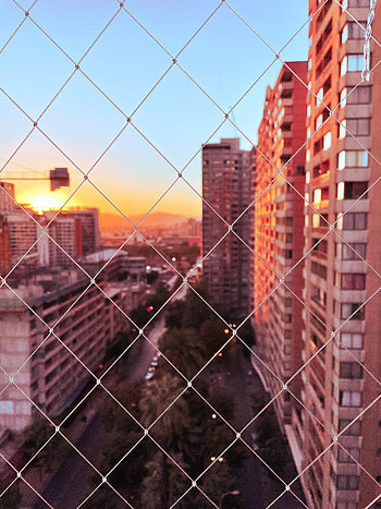 Cities, Sunset, City, Building, Grid, View HD phone wallpaper