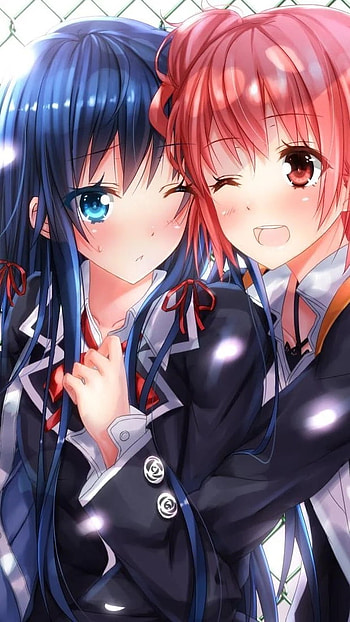 Anime Best Friends, Eye Blinks HD phone wallpaper