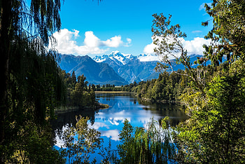 Lake, sea, nature, mountain HD wallpaper