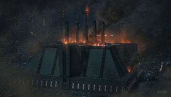 The Mandalorian - Burning Jedi Temple, Sci Fi, Structure HD wallpaper