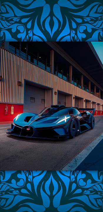 Bugatti, automotive lighting, blue HD phone wallpaper