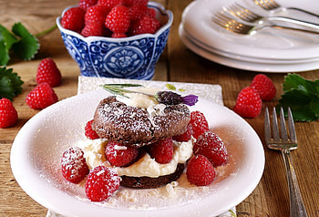 Cake, Food, Raspberry, Desert, Sprinkling, Sprinkle HD wallpaper