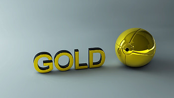 Gold, Words, Surface, Ball, Letters HD wallpaper