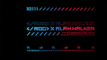 Rog X Alan Walker , republic-of-gamers, alan-walker, computer, dark, black HD wallpaper