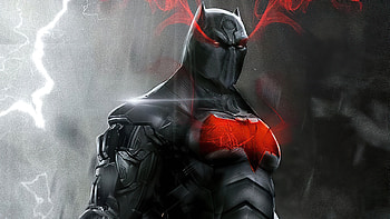 Batman Suit Red Logo, batman, superheroes, artwork HD wallpaper