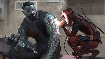 Colossus Deadpool Decided To Help Him, deadpool, superheroes, artwork, digital-art, artstation HD wallpaper