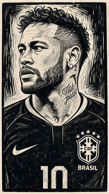 Samba No.10 — Brazil Football, Neymar, Portrait, Tattoo HD phone wallpaper
