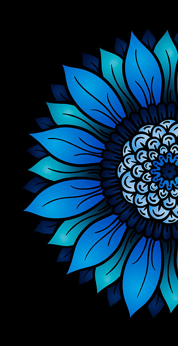 Blu flower, blue flower, aqua, electric blue HD phone wallpaper
