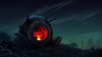 Post-apocalyptic fireplace, Live , backgrounds, Animated visuals HD wallpaper