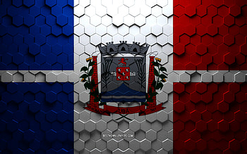 Flag of Uba, honeycomb art, Uba hexagons flag, Uba 3d hexagons art, Uba flag HD wallpaper
