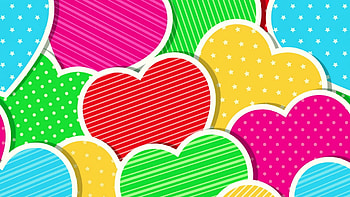 Colorful heart, , , Backgrounds HD wallpaper