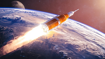 Artemis II: NASA Rocket Over Earth — Quad, Earth From Space, NASA, Rocket, Space HD wallpaper