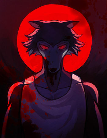 Blood moon legoshi, beastars, anime, furry HD phone wallpaper