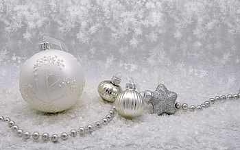 White Christmas ball, , Happy New Year, White Christmas background, white Christmas decorations, New Year, Happy Christmas HD wallpaper