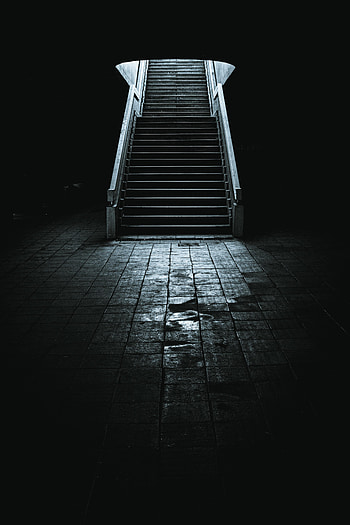 Dark, Ladder, Stairs, Tunnel HD phone wallpaper