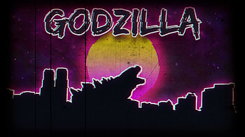 I made thisA retro 80s style godzilla I threw together in hop. HD wallpaper