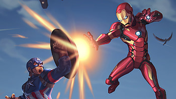 Captain America And Ironman, captain-america, iron-man, superheroes, artwork HD wallpaper