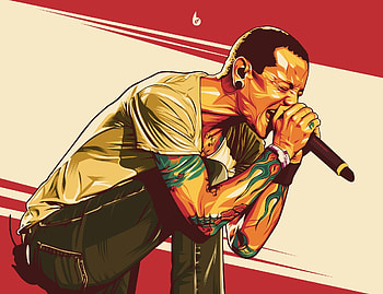 Chester Bennington, Celebs, , Artistic background HD wallpaper
