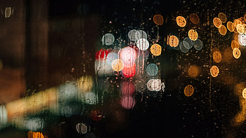 Water On Glass Water Drops Night Bokeh, water, glass, drops, night, graphy HD wallpaper