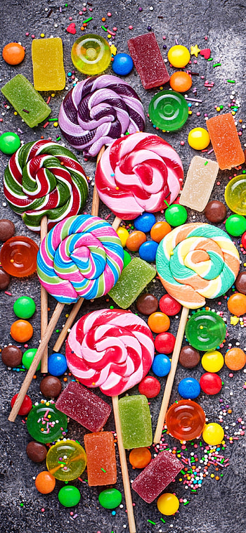 Candy-filled delight, Sweet and satisfying, Perfect for food lovers, Tempting indulgence HD phone wallpaper