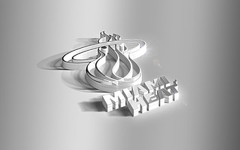 3D logo, Miami Heat HD wallpaper