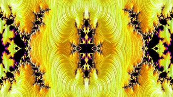 Trippy Psychedelic Fractal, trippy, psychedelic, aesthetic, yellow, Abstract, fractal HD wallpaper