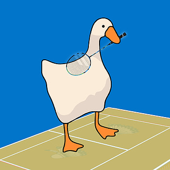 Badminton Duck HD phone wallpaper