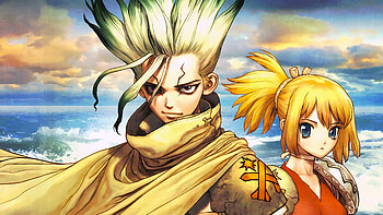 Senku and Kohaku, Dr.STONE HD wallpaper