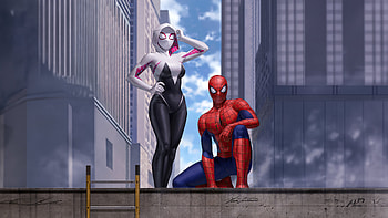 Threads Of Justice, spiderman, gwen-stacy, superheroes, artist, artwork, digital-art, artstation HD wallpaper