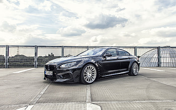 BMW M6 Gran Coupe, F06, front view, new black M6 Gran Coupe, M6 Gran Coupe tuning, German cars, BMW HD wallpaper