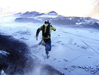 BASE jumping, Jump fly, Flight extreme, Dive diving HD wallpaper