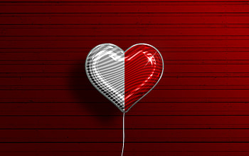 I Love Londonderry, , realistic balloons, red wooden background, Day of Londonderry, irish counties, flag of Londonderry, Ireland, balloon with flag, Counties of Ireland, Londonderry flag, Londonderry HD wallpaper