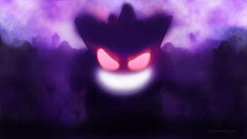Gengar , Pokemon r, Artistic design, Purple theme HD wallpaper