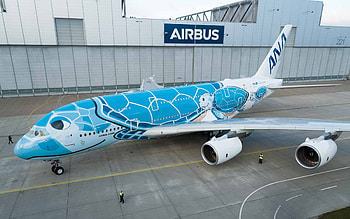 All Nippon Airways, Hawaiian turtle, A380 interior, Cultural collaboration HD wallpaper