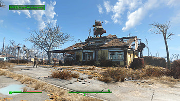 Fallout 4 roof Brahmin HD wallpaper
