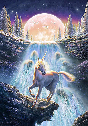 Unicorn Waterfall HD phone wallpaper