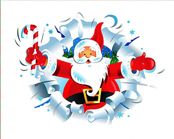 Have a Merry Jolly Christmas, merry, christmas, santa claus, surprise, candy cane HD wallpaper
