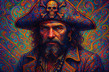 Psychedelic Pirate Captain — Ultra, pirate, beard HD wallpaper
