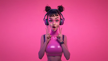 Funky Nomad Fantasy Girl, fantasy, girl, artist, pink, artwork, art, digital-art, ai HD wallpaper
