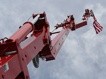 Red White and Blue, clouds, sky, flag, machinery HD wallpaper