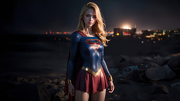 The Super Girl , supergirl, superheroes, ai-girls, ai, artist, artwork, digital-art, artstation HD wallpaper