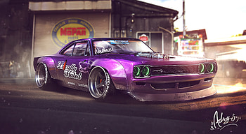 1968 Plymouth Road Runner Concept Digital Art, cars, artist, artwork, digital-art, deviantart HD wallpaper