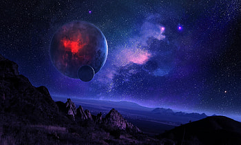 Landscape, Planets, Universe, Stars HD wallpaper